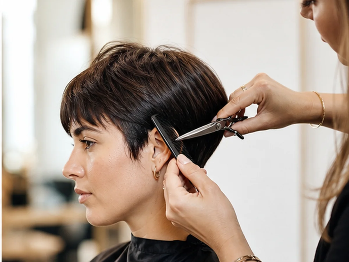 Coupe courte réalisée avec précision
