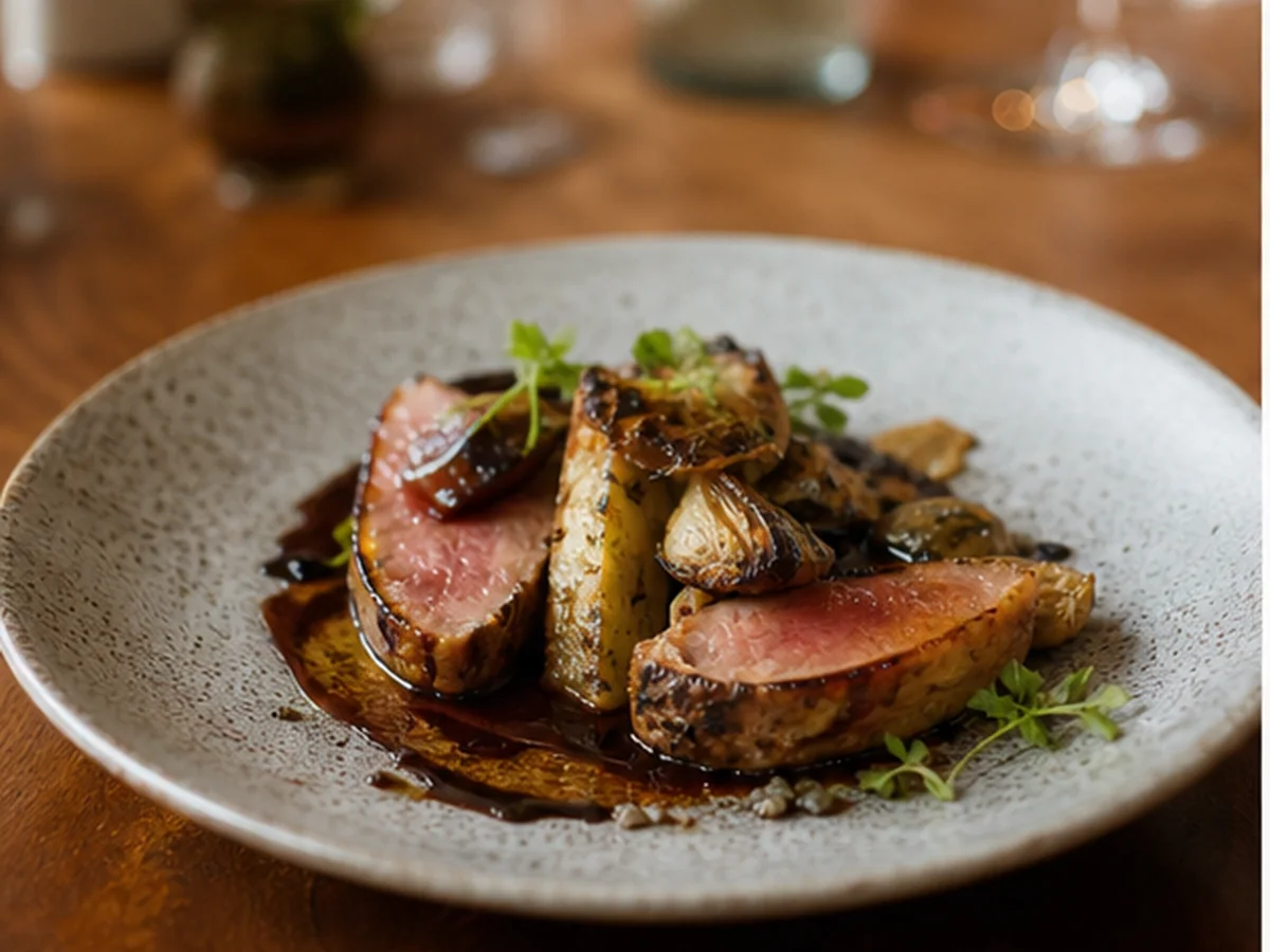 Plat de la carte dressé avec soin